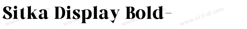 Sitka Display Bold字体转换